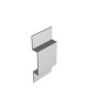 Accessoires Semi-Fermetures pour rideaux metalliques : Cavalier (pontet) 40x85 non percé 