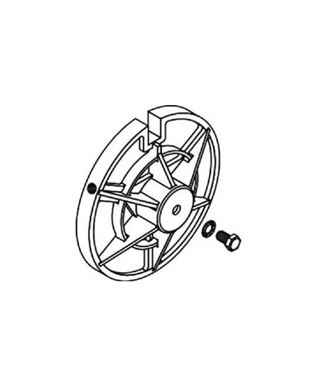 Adaptations moteur et rondelles SIMU pour rideaux metalliques : Adapt. moteur - T8/T9 CAT.B - Tube rond D133 - Ep.4 