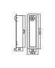 Commandes filaires SAG pour rideaux metalliques : Boîtier fin encastré pour débrayage avec cylindre européen