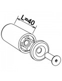 Accessoires divers ZURFLUH-FELLER pour volets roulants : Butée conique tablier L40 gris clair rondelle vis L20 